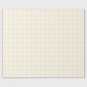 Pastel Lemon Gingham Wrapping Paper Geschenkpapier (Flach)