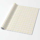 Pastel Lemon Gingham Wrapping Paper Geschenkpapier (Ungerollt)