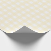 Pastel Lemon Gingham Wrapping Paper Geschenkpapier (Ecke)