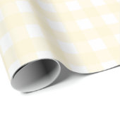 Pastel Lemon Gingham Wrapping Paper Geschenkpapier (Rolleneckpunkt)