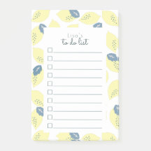 Pastel Lemon Muster zu tun Liste Post it Notes