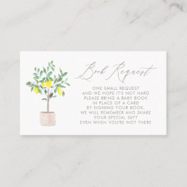 Pastel Lemon Tree Babydusche Buchungskarte Platzkarte