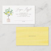 Pastel Lemon Tree Babydusche Windelwascherkarte Platzkarte (Vorne/Hinten)