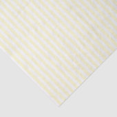 Pastel Lemon Yellow and White Stripes Pale Yellow Seidenpapier (Detail)