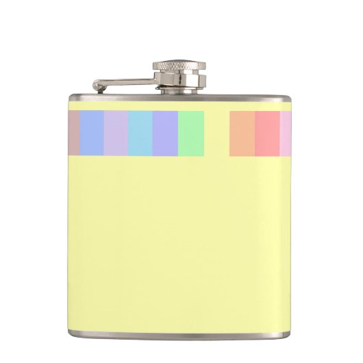 Pastel Lemon Yellow Flachmann (Vorderseite)