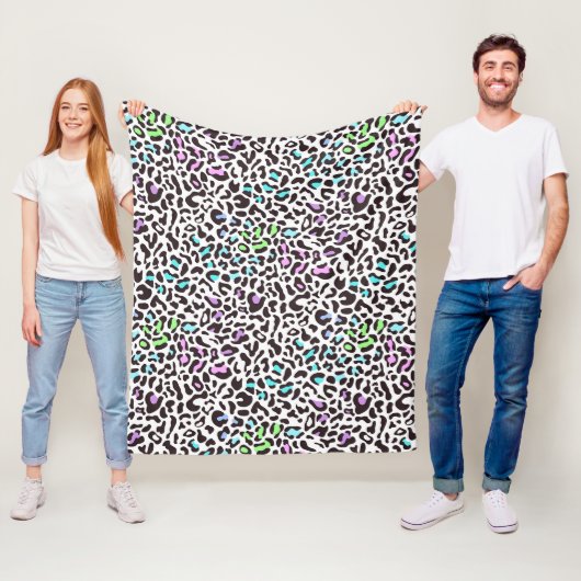 Pastel Leopard Fleecedecke (Beispiel)
