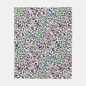 Pastel Leopard Fleecedecke (Vorderseite)