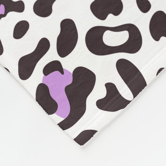 Pastel Leopard Fleecedecke (Ecke)