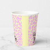 Pastel Leopard Print Happy Birthday Paper Cup Pappbecher (Rechts)