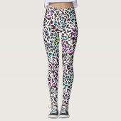 Pastel Leopard Print Leggings (Vorderseite)