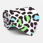 Pastel Leopard Print Pastel Neck Tie Krawatte (Gerollt)