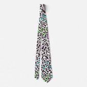 Pastel Leopard Print Pastel Neck Tie Krawatte (Rückseite)