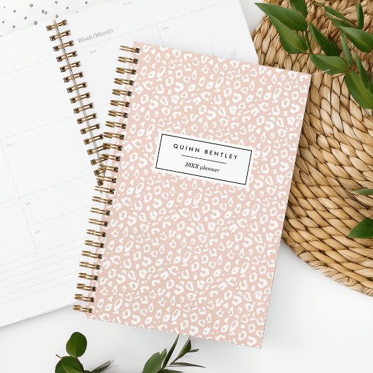 Pastel Leopard Print Personalisiert Planner | Blüt Planer