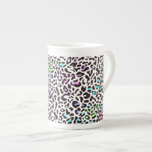Pastel Leopard Print Porzellantasse