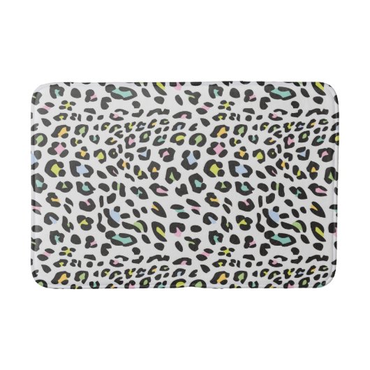 Pastel Leopard Spot Pattern Badematte (Vorderseite)