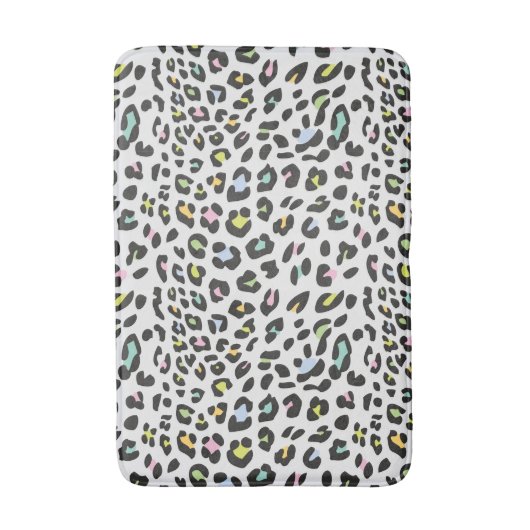 Pastel Leopard Spot Pattern Badematte (Vorderseite Vertikal)