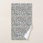 Pastel Leopard Spot Pattern Badhandtuch Set (Handtuch)