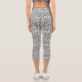 Pastel Leopard Spot Pattern Capri Leggings (Rückseite)