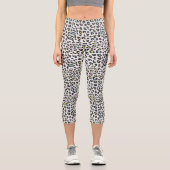 Pastel Leopard Spot Pattern Capri Leggings (Vorderseite)