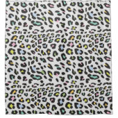 Pastel Leopard Spot Pattern Duschvorhang (Vorderseite)