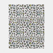 Pastel Leopard Spot Pattern Fleecedecke (Vorderseite)