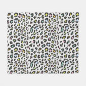 Pastel Leopard Spot Pattern Fleecedecke (Vorderseite (Horizontal))