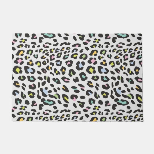 Pastel Leopard Spot Pattern Fußmatte (Vorderseite)