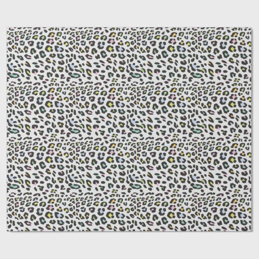 Pastel Leopard Spot Pattern Geschenkpapier (Flach)