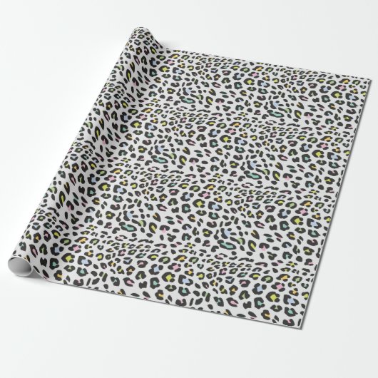 Pastel Leopard Spot Pattern Geschenkpapier (Ungerollt)