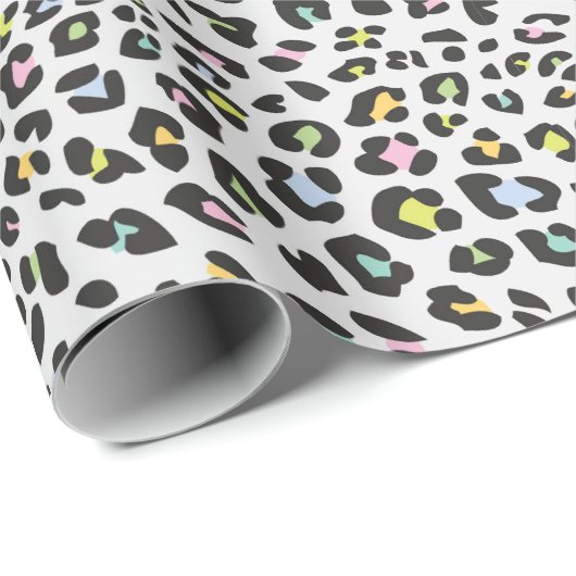 Pastel Leopard Spot Pattern Geschenkpapier (Rolleneckpunkt)
