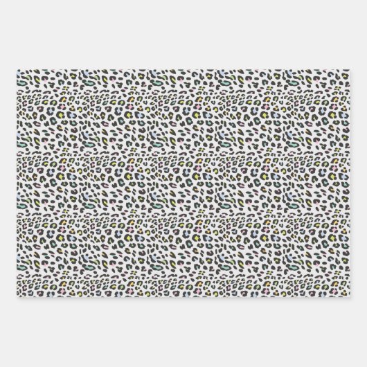 Pastel Leopard Spot Pattern Geschenkpapier Set (Vorderseite)