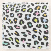Pastel Leopard Spot Pattern Glasuntersetzer (Vorderseite)