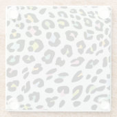 Pastel Leopard Spot Pattern Glasuntersetzer (Rückseite)