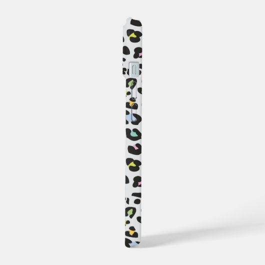 Pastel Leopard Spot Pattern iPhone 15 Hülle (Linke Seite)