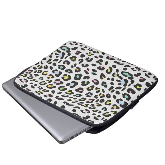 Pastel Leopard Spot Pattern Laptopschutzhülle (Vorne Knopf)