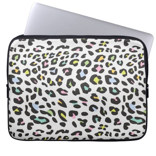 Pastel Leopard Spot Pattern Laptopschutzhülle (Vorderseite)