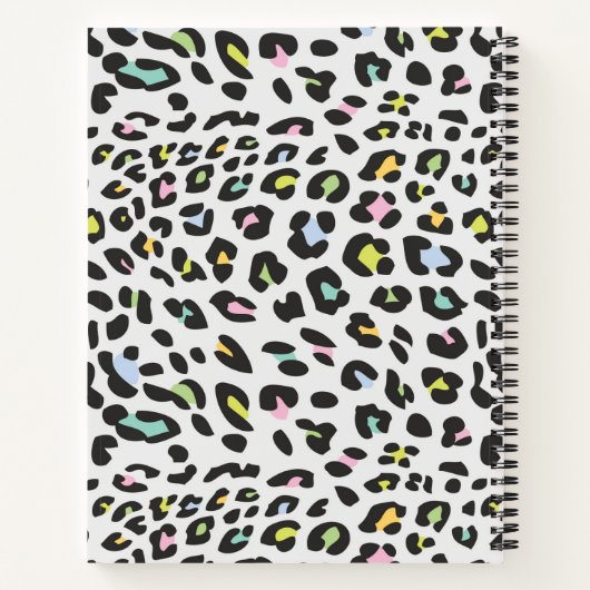 Pastel Leopard Spot Pattern Notizblock (Rückseite)