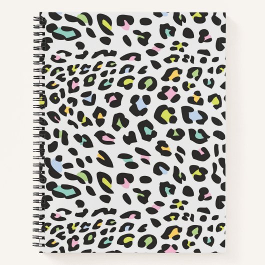Pastel Leopard Spot Pattern Notizblock (Vorderseite)