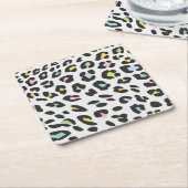 Pastel Leopard Spot Pattern Rechteckiger Pappuntersetzer (angewinkelt)