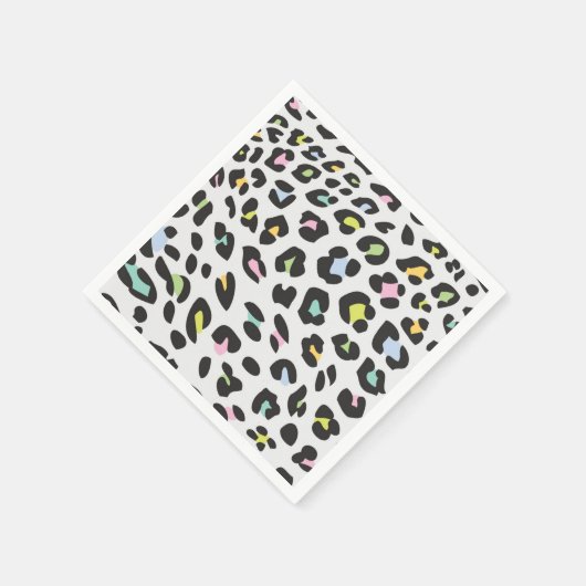 Pastel Leopard Spot Pattern Serviette (Ecke)