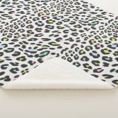 Pastel Leopard Spot Pattern Sherpadecke (3/4)