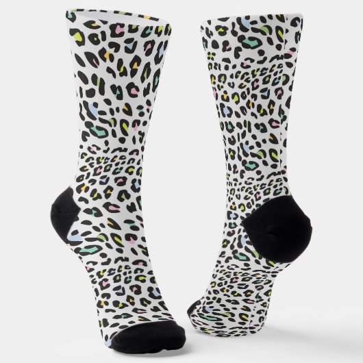 Pastel Leopard Spot Pattern Socken (Gewinkelt)