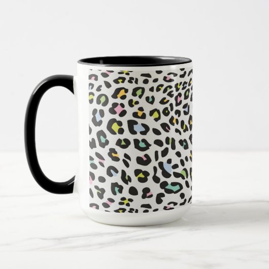 Pastel Leopard Spot Pattern Tasse (Links)