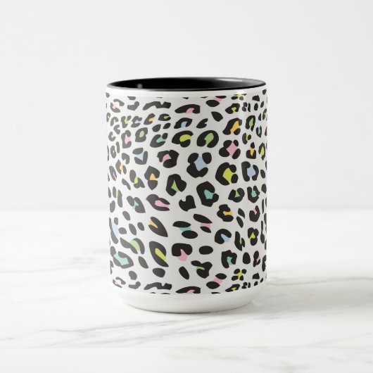 Pastel Leopard Spot Pattern Tasse (Zentrum)