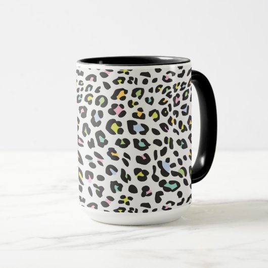 Pastel Leopard Spot Pattern Tasse (VorderseiteRechts)