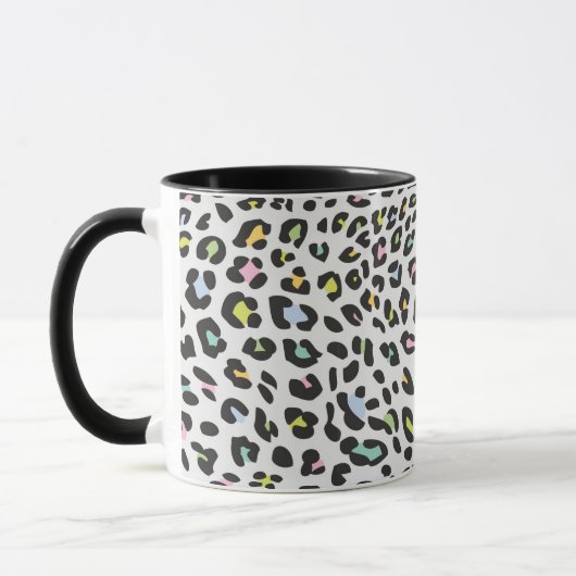 Pastel Leopard Spot Pattern Tasse (Links)