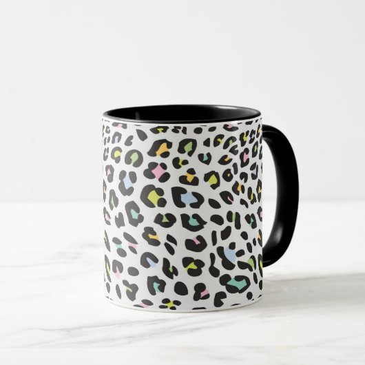Pastel Leopard Spot Pattern Tasse (VorderseiteRechts)