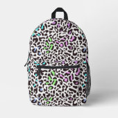 Pastel Leopard Spots Bedruckter Rucksack (Vorderseite)