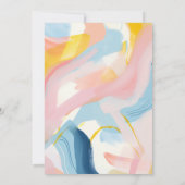 Pastel Let's Paint Girl Birthday Party Einladung (Rückseite)