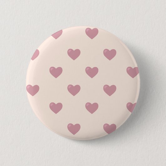 Pastel Liebe Hearts Button (Vorderseite)